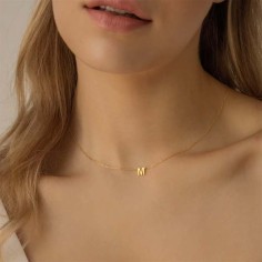 Custom Letter Charm Personalized Necklaces - Gold Steinless Steel