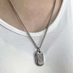 Korean Drama Lovely Runner S Letter Necklaces - Silver