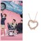 Korean Drama Strong Girl Rhinestones Heart Necklaces - Rose Gold 