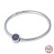 Silver 925 Star Moon Sun Four Leaf Clover Green Zircon Charms Bracelets - Silver