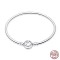 Silver 925 Star Moon Sun Four Leaf Clover Green Zircon Charms Bracelets - Silver