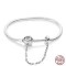 Silver 925 Star Moon Sun Four Leaf Clover Green Zircon Charms Bracelets - Silver