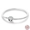 Silver 925 Star Moon Sun Four Leaf Clover Green Zircon Charms Bracelets - Silver