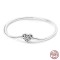 Silver 925 Star Moon Sun Four Leaf Clover Green Zircon Charms Bracelets - Silver