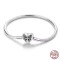 Silver 925 Star Moon Sun Four Leaf Clover Green Zircon Charms Bracelets - Silver