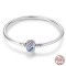 Silver 925 Star Moon Sun Four Leaf Clover Green Zircon Charms Bracelets - Silver