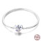 Silver 925 Star Moon Sun Four Leaf Clover Green Zircon Charms Bracelets - Silver