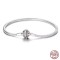 Silver 925 Star Moon Sun Four Leaf Clover Green Zircon Charms Bracelets - Silver