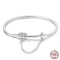 Silver 925 Star Moon Sun Four Leaf Clover Green Zircon Charms Bracelets - Silver