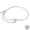 Silver 925 Star Moon Sun Four Leaf Clover Green Zircon Charms Bracelets - Silver
