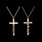 Custom Personalized Name Cross Necklaces - Gold Steinless Steel