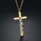 Custom Personalized Name Cross Necklaces - Gold Steinless Steel