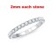 2 mm Full Moissanite Promise Wedding  925 Silver Ring - Silver Color Silver