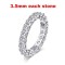 3.5 mm Full Moissanite Promise Wedding  925 Silver Ring - Silver Color Silver