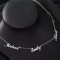 Personalized Custom Name Necklace Stainless Steel Multiple Names Nameplate Pendant Family Necklaces - Silver Steinless Steel