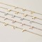Custom Personalized Clavicle Chain Letter Necklaces - Silver Steinless Steel