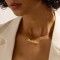 Custom Personalized Cursive Letter Pendant Stainless Steel Chain Choker Necklaces - Rose Gold Steinless Steel