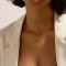Custom Personalized Cursive Letter Pendant Stainless Steel Chain Choker Necklaces - Rose Gold Steinless Steel