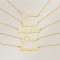 Custom Personalized Cursive Letter Pendant Stainless Steel Chain Choker Necklaces - Rose Gold Steinless Steel