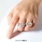 10 Gems Full Moissanite Promise Sparkling Flawless  Wedding S925 Sterling Silver Ring - Silver Color Silver
