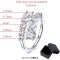 10 Gems Full Moissanite Promise Sparkling Flawless  Wedding S925 Sterling Silver Ring - Silver Color Silver