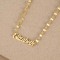 Custom Personalized Cursive Letter Pendant Stainless Steel Lip Chain Necklaces - Silver Steinless Steel