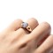 2 Carat Moissanite Solitaire Promise Wedding  925 Silver 18K Gold Plated Ring - Gold Color Silver