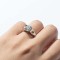 2 Carat Moissanite Solitaire Promise Wedding  925 Silver 18K Gold Plated Ring - Silver Color Silver