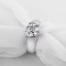 2 Carat Moissanite Solitaire Promise Wedding  925 Silver 18K Gold Plated Ring - Silver Color Silver