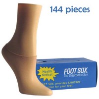 1 Set Beige Disposable Foot Sox - Try on Socks for Women - Footies (SHIPS FREE IN USA) NO BOX