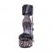 Avius - Black Faux Leather with Stars on Silver with Chain