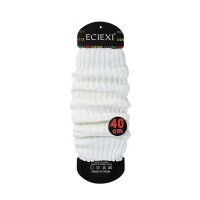 Balletcore Classic Essentials Knit Sports Aerobics Leg Warmers Leggings - Milky White