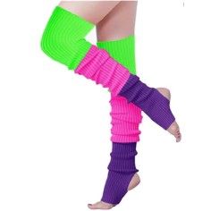 Soft Knitted Leg Cover Body Cover Yoga Dance Leggings Leg Warmers - Multicolor