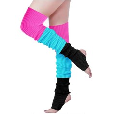 Soft Knitted Leg Cover Body Cover Yoga Dance Leggings Leg Warmers - Multicolor