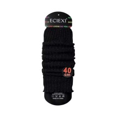 Balletcore Classic Essentials Knit Sports Aerobics Leg Warmers Leggings - Black