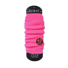 Balletcore Classic Essentials Knit Sports Aerobics Leg Warmers Leggings - Fuchsia