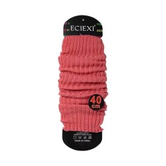 Balletcore Classic Essentials Knit Sports Aerobics Leg Warmers Leggings - Reddish Orange