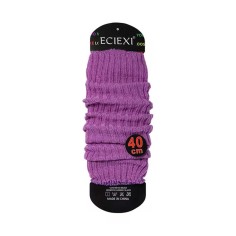 Balletcore Classic Essentials Knit Sports Aerobics Leg Warmers Leggings - Violet