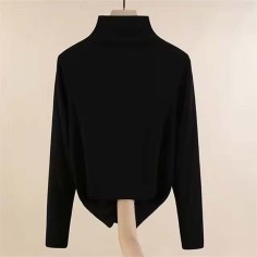 Autumn Style Korean Kpop Kdrama Long Sleveed Shirts - Black Polyester Cotton