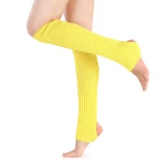 Soft Knitted Leg Cover Body Cover Yoga Dance Leggings Leg Warmers - Yellow
