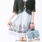Alince Bag School Gothic Punk Style Vintage Handbag Backpack - Blue Faux Leather