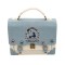 Alince Bag School Gothic Punk Style Vintage Handbag Backpack - Blue Faux Leather