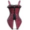 Sexy Lace Low-cut Zip Sling Gothic Punk Rock Corsets Bodyshaper - Red Cotton