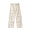 Punk Kpop Harajuku Y2k Streetwear High Waist Multiple Pockets Cargo Loose Casual Slacks Skater Hiphop Pants - Beige Cotton