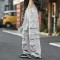 Punk Kpop Harajuku Y2k Streetwear High Waist Multiple Pockets Cargo Loose Casual Slacks Skater Hiphop Pants - Beige Cotton