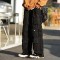 Punk Kpop Harajuku Y2k Streetwear High Waist Multiple Pockets Cargo Loose Casual Slacks Skater Hiphop Pants - Black Cotton