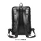 Skeleton Skull Shaped Gothic Punk Style Belt Buckle Large Backpack - Black Faux Leather