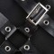 Punk Style Metal Buckle y2k High Knee Legging Leg Warmer - Black Polyester
