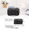 Vintage Crossbody Skull Rivets Decorated Gothic Kdrama Kpop Style Messenger Bag - Black Faux Leather