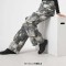 Punk Kpop Harajuku Y2k Solid High Waist Multi Pocket Loose Spice Girl Cargo Camouflage Jeans Pants - Gray Denim